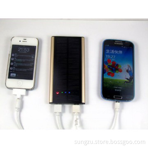 dual usb aluminium alloy solar photovoltaic battery charger